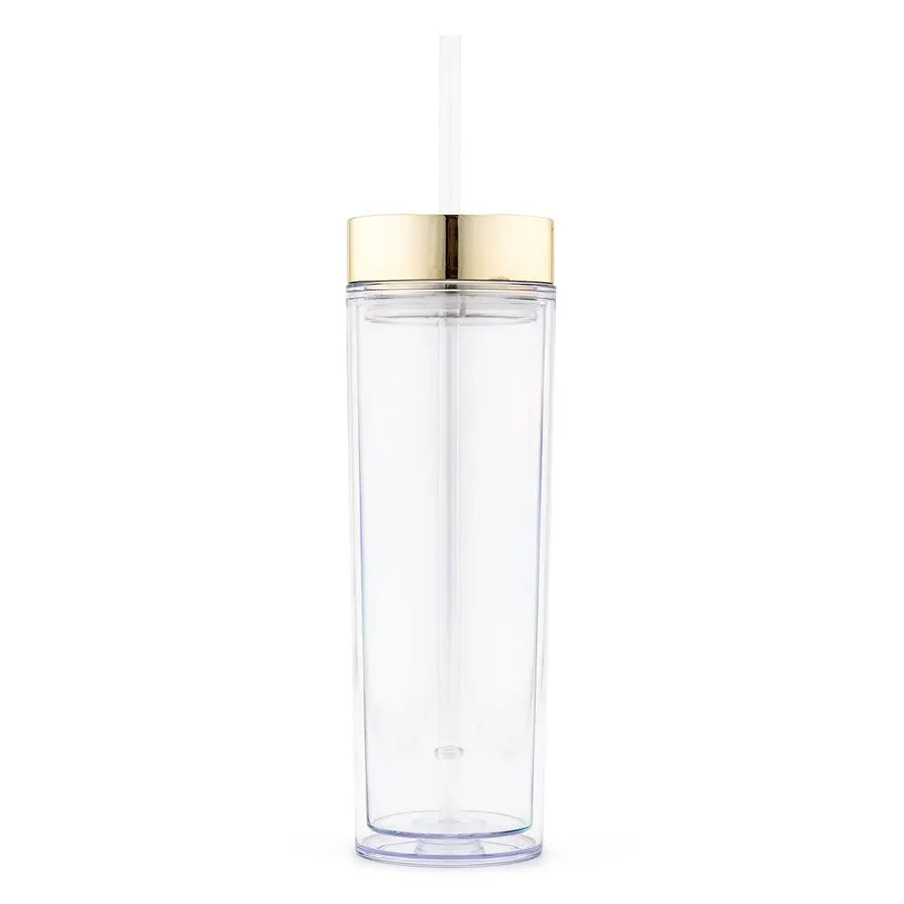 Straight Tumbler w/Straw