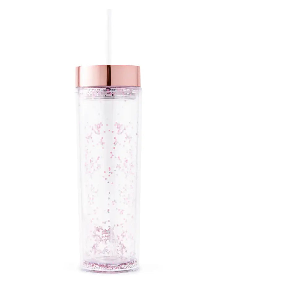 Straight Tumbler w/Straw